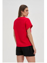 Moodo Moodo pamut női póló – piros