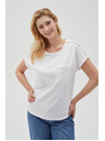 Moodo Moodo női póló zsebbel – fehér