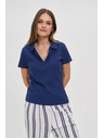 Moodo Kék női galléros póló