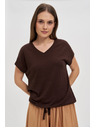 Moodo Barna női póló megkötővel