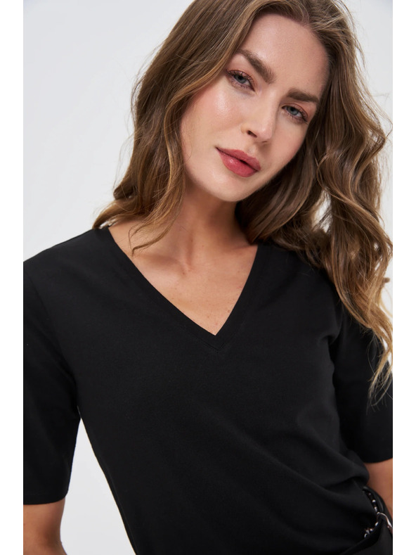 Moodo Fekete alapvető felső 3/4 ujjal Moodo