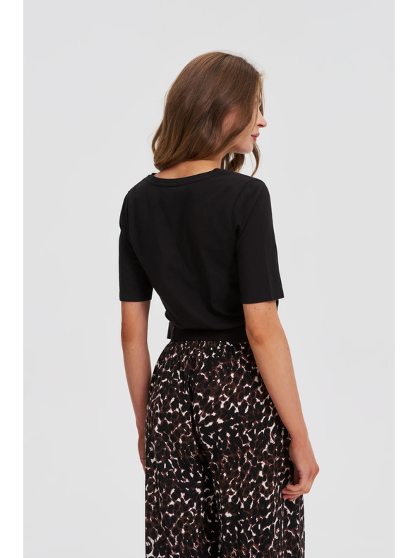 Moodo Fekete alapvető felső 3/4 ujjal Moodo