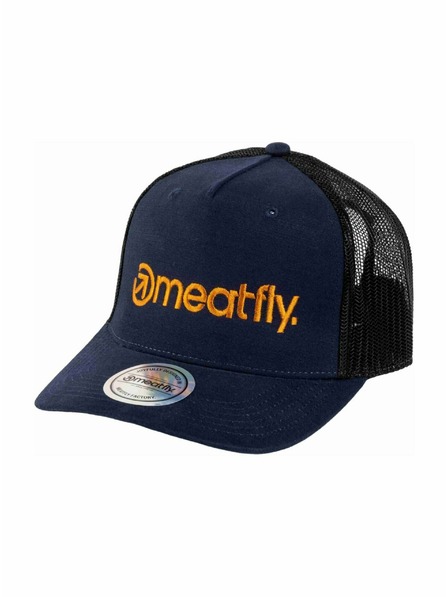 Meatfly Meatfly baseball sapka Shaun Trucker Navy / Brown Logo | Barna | Méret