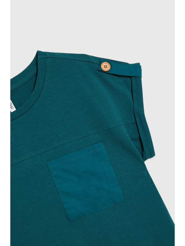 Moodo Moodo női póló – benzinkék