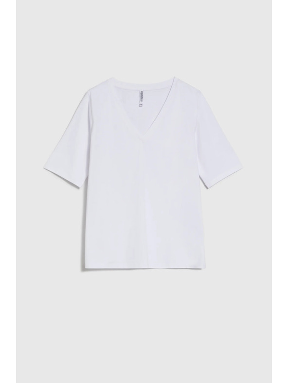 Moodo Fehér basic felső 3/4-es ujjal Moodo