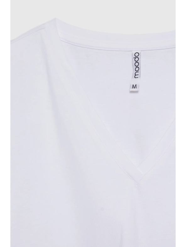 Moodo Fehér basic felső 3/4-es ujjal Moodo