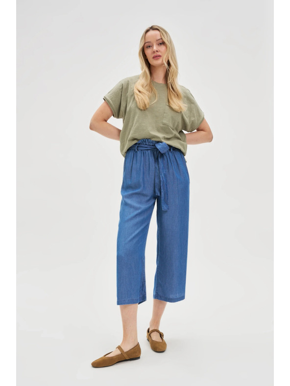 Moodo Moodo női felső zsebbel - olívazöld