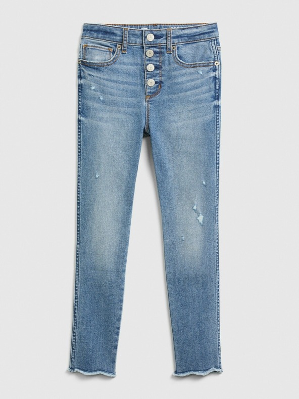 GAP Gyerek jeggings high rise distressed farmer GAP
