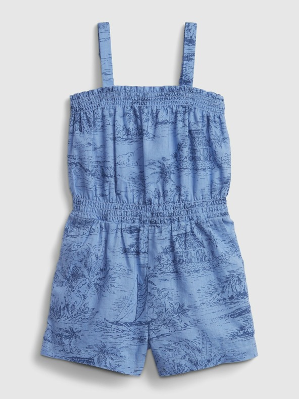 GAP Baby len mintás overall GAP