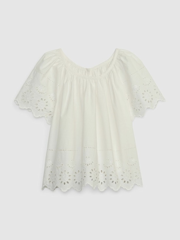 GAP Gyerek madeirával díszített top GAP