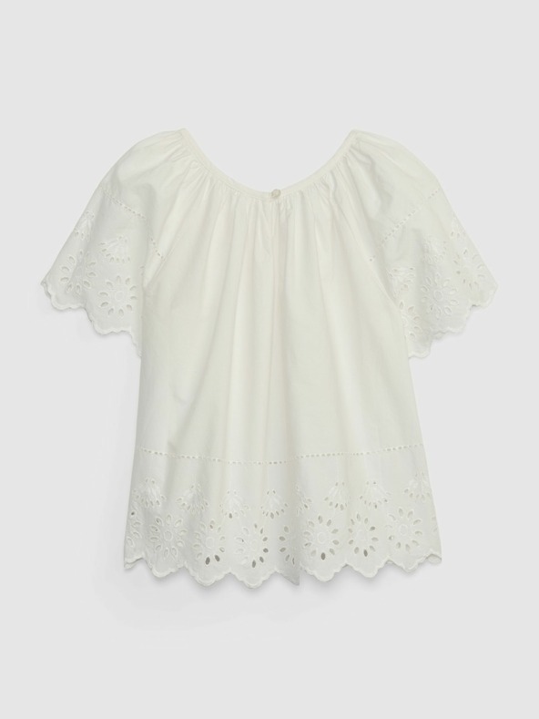 GAP Gyerek madeirával díszített top GAP