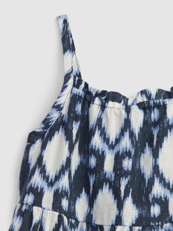 GAP Baby len mintás ruha GAP