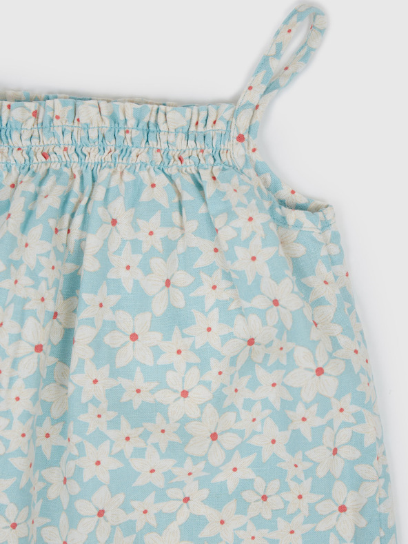 GAP Baby len virágmintás overall GAP