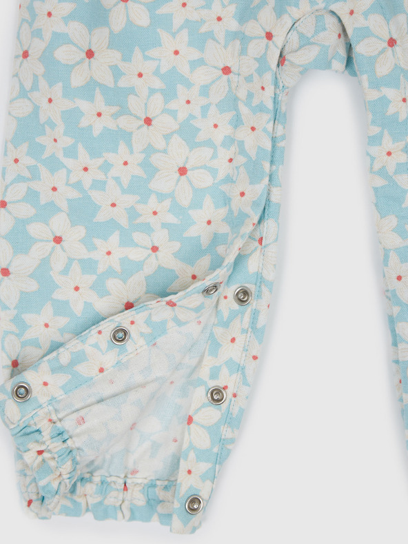 GAP Baby len virágmintás overall GAP