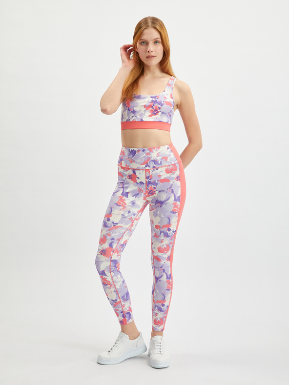 Orsay ORSAY halványlila virágmintás női sport leggings