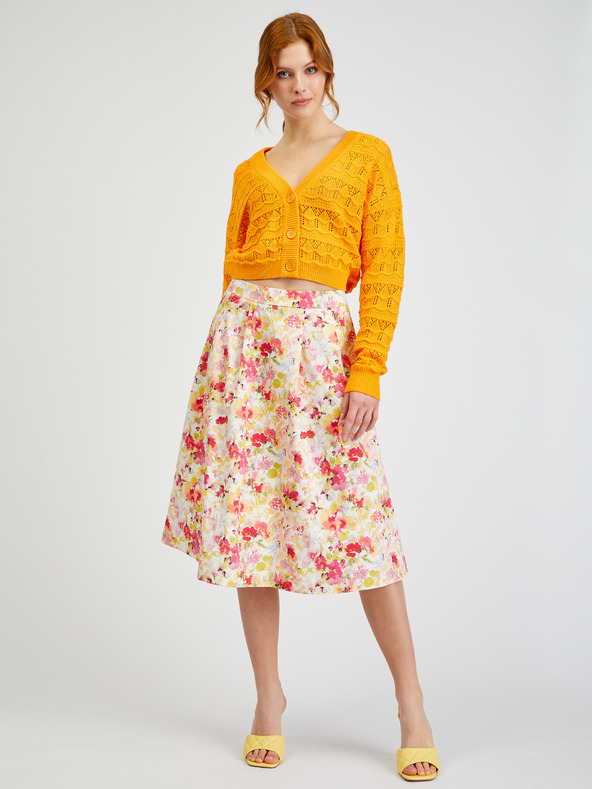 Orsay ORSAY krémszínű virágos női szoknya