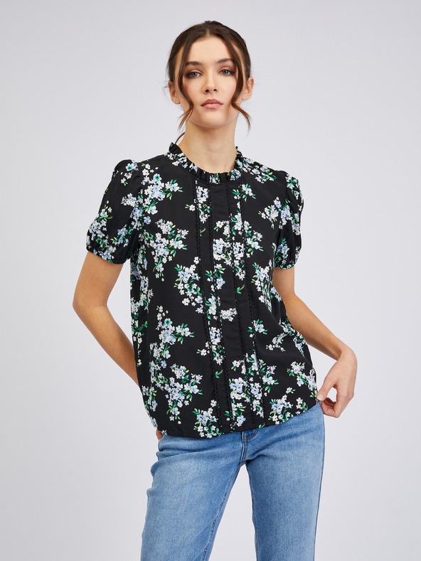 Orsay ORSAY fekete virágmintás női blúz