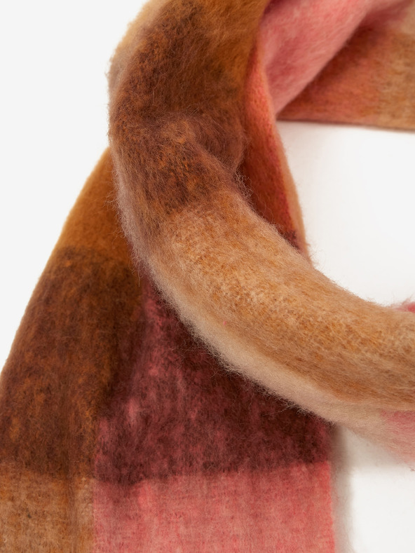 Orsay ORSAY rózsaszín-barna női kockás sál