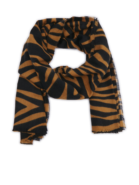 Orsay ORSAY fekete és barna női mintás sál