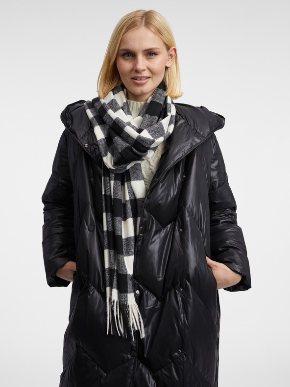 Orsay ORSAY krém és fekete színű női kockás sál