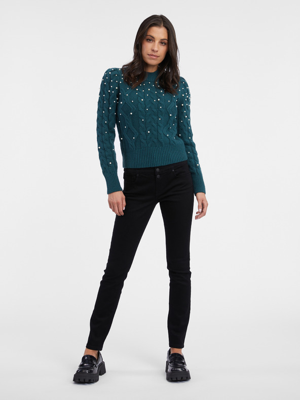 Orsay ORSAY petrol színű női pulóver