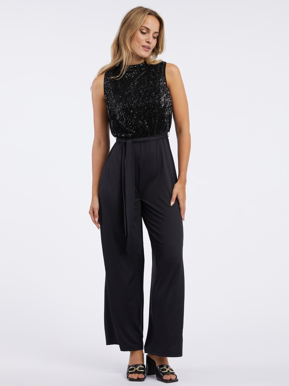 Orsay ORSAY fekete női overall flitterekkel