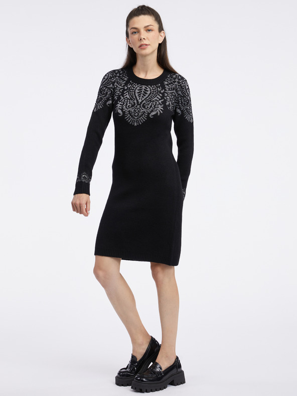 Orsay ORSAY fekete női pulóverruha