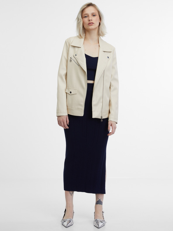 Orsay ORSAY bézs női bőrdzseki