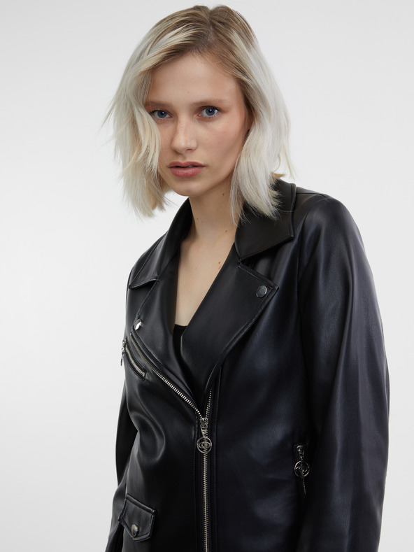 Orsay ORSAY fekete női bőrdzseki