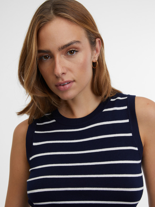 Orsay ORSAY sötétkék női csíkos top