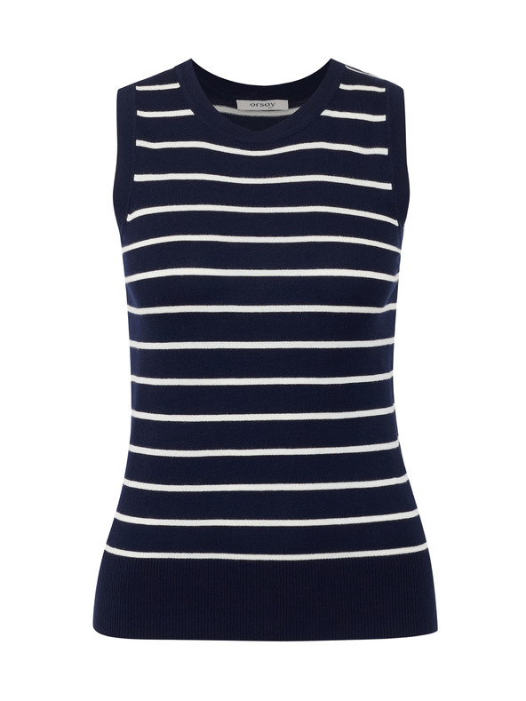 Orsay ORSAY sötétkék női csíkos top