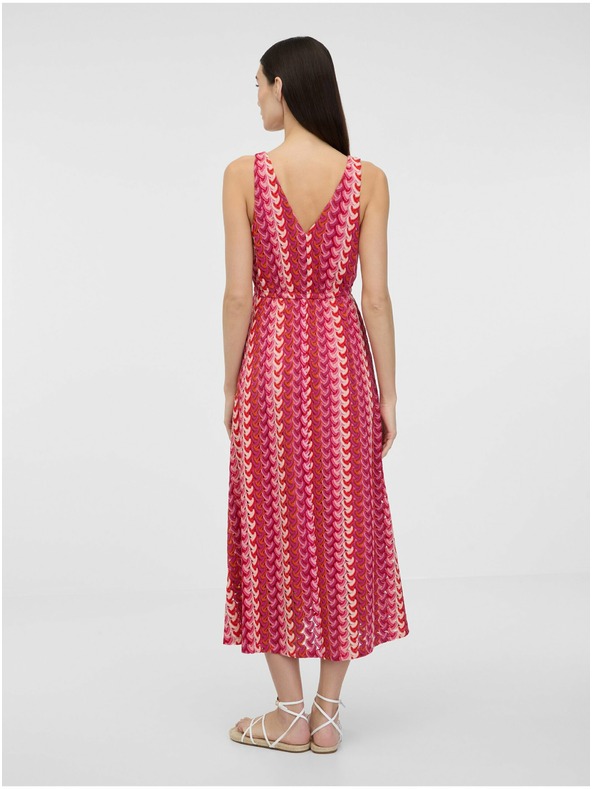 Orsay ORSAY sötét rózsaszín női midi ruha