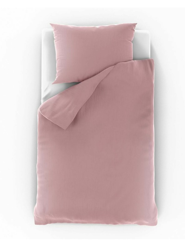 Kvalitex Hosszabbított muszlin párnahuzat 140x220, 70x90cm rózsaszín