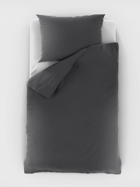 Kvalitex Muszlin ágynemű 140x200, 70x90cm sötétszürke Kvalitex