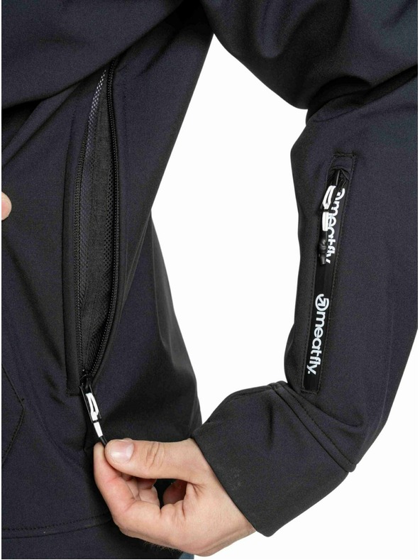 Meatfly Meatfly férfi softshell kabát Jax Black / White |