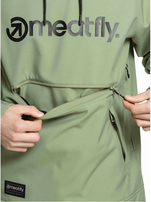 Meatfly Meatfly férfi softshell kabát Jax Olive / Black |