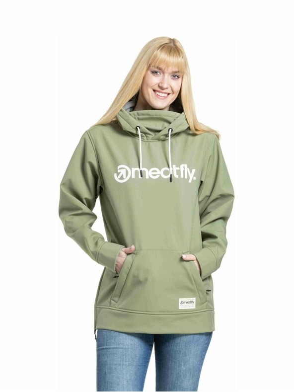 Meatfly Meatfly női softshell dzseki Alita Olive / Fehér