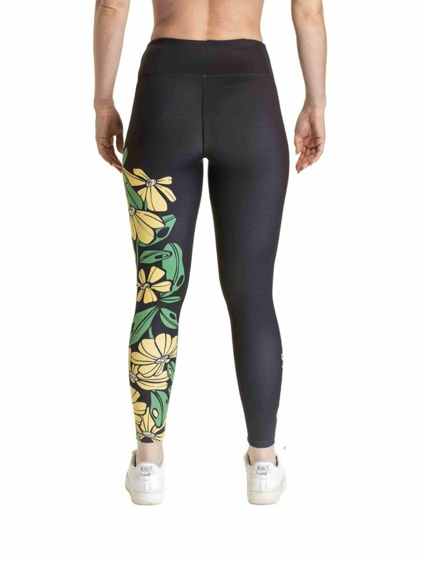 Meatfly Meatfly női leggings Arabel Yellow Flowers |