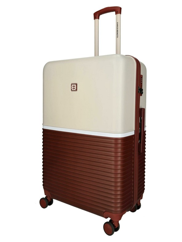 Enrico Benetti Utazóbőrönd Enrico Benetti Princetown L Bordó/Rózsaszín