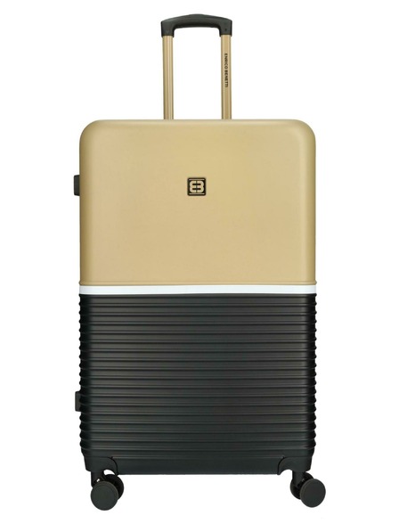 Enrico Benetti Utazóbőrönd Enrico Benetti Princetown L Fekete/Teve