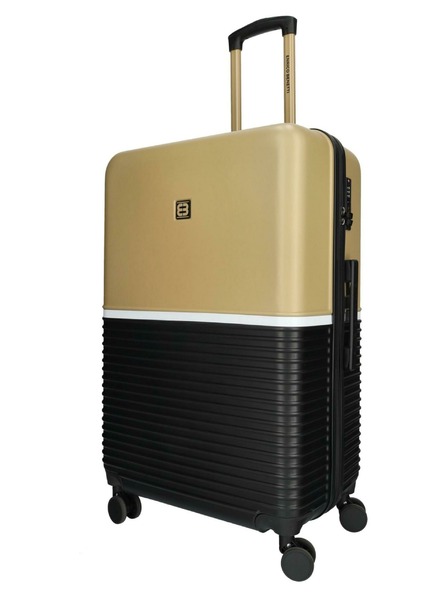 Enrico Benetti Utazóbőrönd Enrico Benetti Princetown L Fekete/Teve