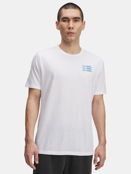 Under Armour Férfi póló Under Armour UA TRIPLE STACK LC LOGO SS-WHT
