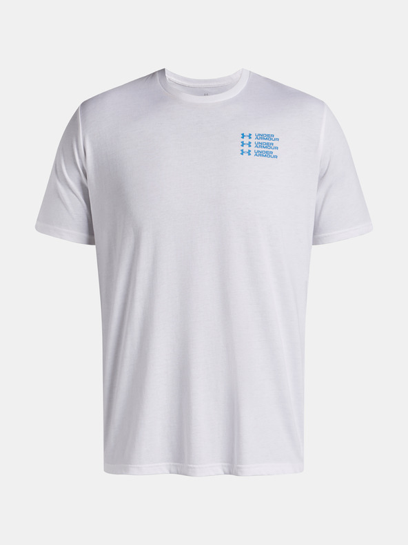 Under Armour Férfi póló Under Armour UA TRIPLE STACK LC LOGO SS-WHT