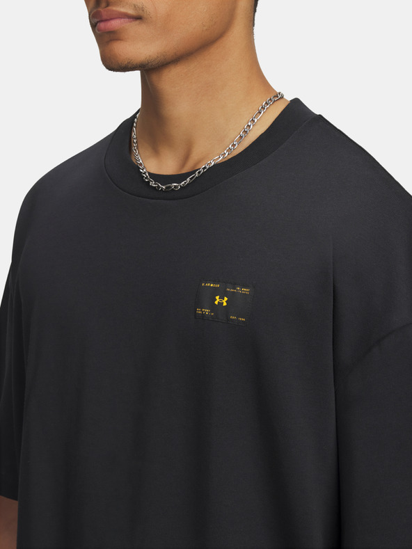 Under Armour Férfi póló Under Armour UA HWT WOVEN LABEL SS-BLK