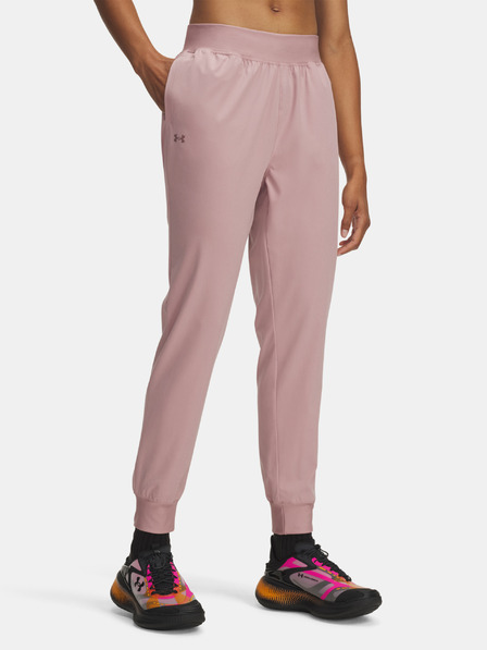 Under Armour Női sportos nadrág Under Armour UA Rival Hi Rise Woven Pant-PNK