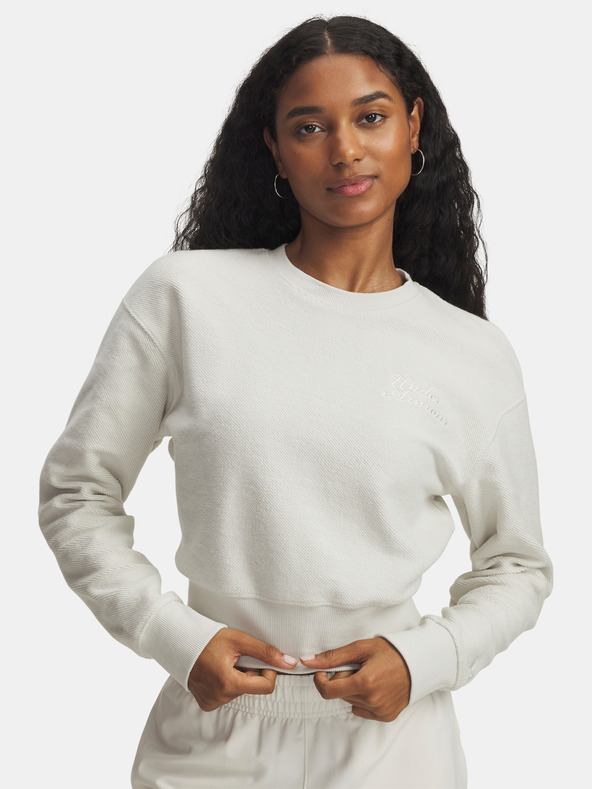 Under Armour Női felső Under Armour Icon Terry Varsity Crew-WHT