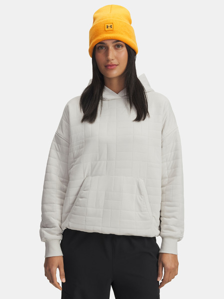 Under Armour Női Under Armour Unstoppable Flc Textúrás Kapucnis Felső-FEHÉR
