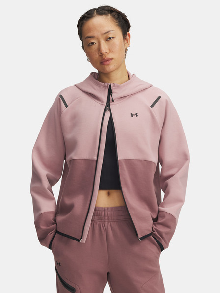 Under Armour Női Under Armour Unstoppable Polár Cipzáras Felső-RÓZSASZÍN