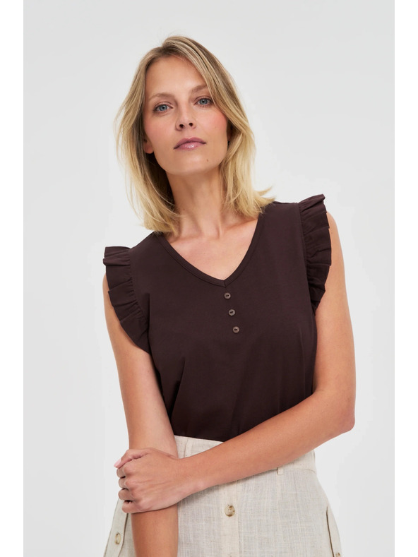 Moodo Moodo női póló – barna