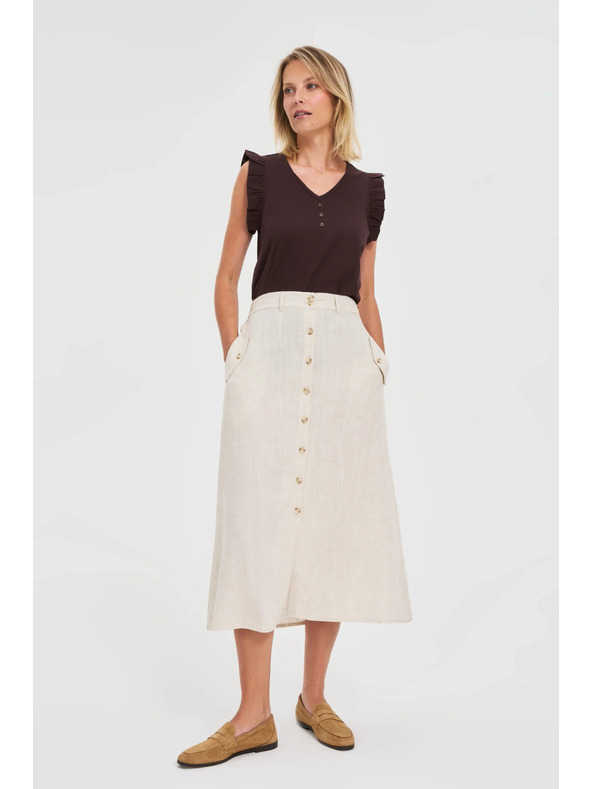 Moodo Moodo női póló – barna